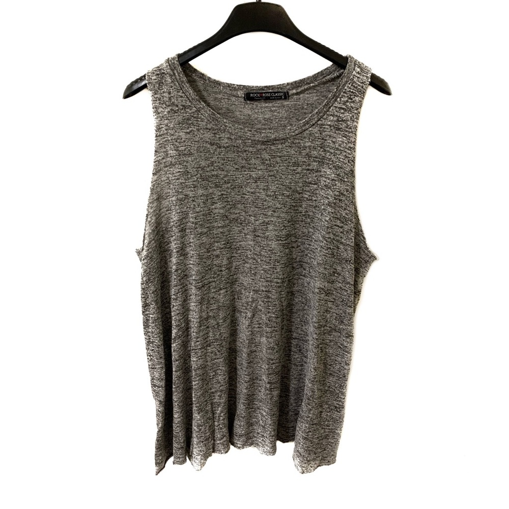 Rock Rose Classic Heather Grey Long Sweater Tank